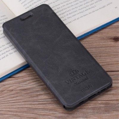 „Mofi“ Vintage serijos Meizu m5 note juodas odinis atverčiamas dėklas / Priedai.lt
