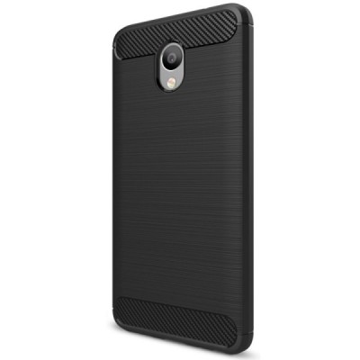 Meizu m5 note „Carbon“ kieto silikono TPU juodas dėklas - nugarėlė / Priedai.lt