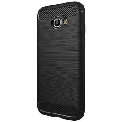Samsung Galaxy A5 2017 (A520) „Carbon“ kieto silikono TPU juodas dėklas - nugarėlė / Priedai.lt