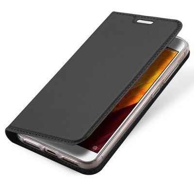 „Dux Ducis“ Skin serijos Xiaomi Redmi 4X juodas odinis atverčiamas dėklas / Priedai.lt