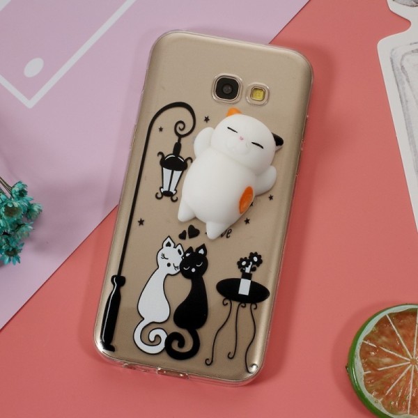 „Squezy“ Cat kieto silikono (TPU) dėklas - skaidrus (Galaxy A5 2017)