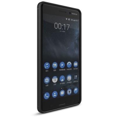 Nokia 6 „Carbon“ kieto silikono TPU juodas dėklas - nugarėlė / Priedai.lt