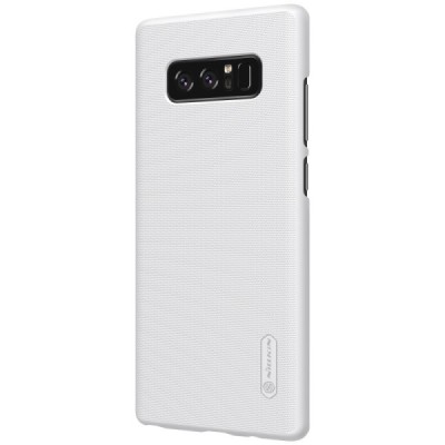 Nillkin Frosted Shield Samsung Galaxy Note 8 (N950F) baltas plastikinis dėklas + apsauginė ekrano plėvelė / Priedai.lt