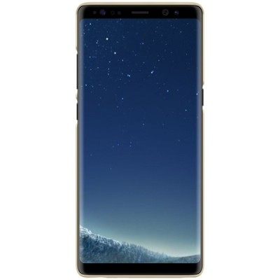 Nillkin Frosted Shield Samsung Galaxy Note 8 (N950F) auksinis plastikinis dėklas + apsauginė ekrano plėvelė / Priedai.lt