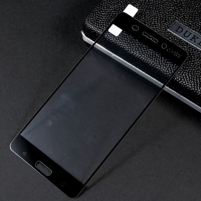 Nokia 6 „Calans“ 9H Tempered Glass sustiprintos apsaugos juodas pilnai dengiantis apsauginis ekrano stiklas 0,2 mm / Priedai.lt