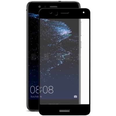 Huawei P10 Lite  „Hat-Prince“ 9H Tempered Glass sustiprintos apsaugos juodas pilnai dengiantis apsauginis ekrano stiklas 0,26 mm