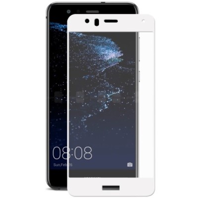 Huawei P10 Lite  „Hat-Prince“ 9H Tempered Glass sustiprintos apsaugos baltas pilnai dengiantis apsauginis ekrano stiklas 0,26 mm