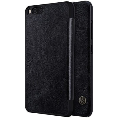 Prabangus „Nillkin“ Qin serijos juodas odinis atverčiamas Xiaomi Mi 6 dėklas / Priedai.lt