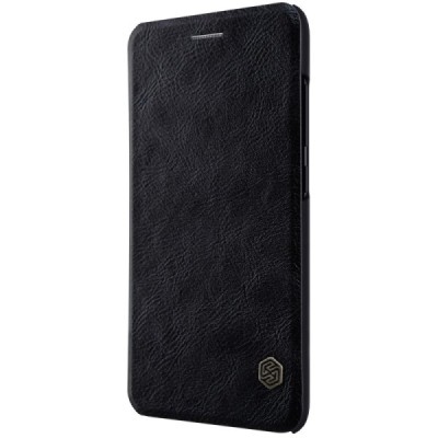 Prabangus „Nillkin“ Qin serijos juodas odinis atverčiamas Xiaomi Mi 6 dėklas / Priedai.lt
