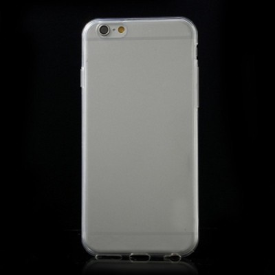 Apple iPhone 6s (iPhone 6) skaidrus (permatomas) dvigubas kieto silikono TPU ploniausias pasaulyje dėklas / Priedai.lt