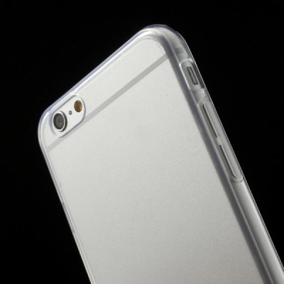 Apple iPhone 6s (iPhone 6) skaidrus (permatomas) dvigubas kieto silikono TPU ploniausias pasaulyje dėklas / Priedai.lt