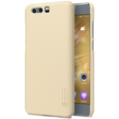 Huawei Honor 9 (Honor 9 Prmium) Nillkin Frosted Shield auksinis plastikinis dėklas + apsauginė ekrano plėvelė / Priedai.lt