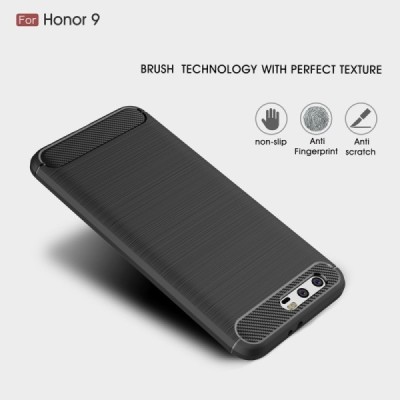 Huawei Honor 9 (Honor 9 Premium) kieto silikono TPU juodas dėklas - nugarėlė / Priedai.lt