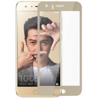 Huawei Honor 9 (Honor 9 Pemium) „Lenuo“ 9H Tempered Glass sustiprintos apsaugos auksinis pilnai dengiantis apsauginis ekrano sti