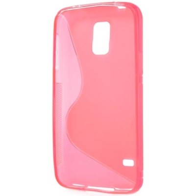 Samsung Galaxy S5 G900 (S5 Neo G903) dėklas rožinis (kieto silikono - TPU, skaidrus) / Priedai.lt