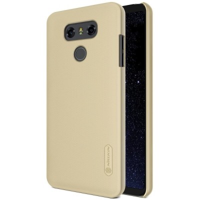 LG G6 (H870) auksinis plastikinis dėklas + Nillkin ekrano plėvelė / Priedai.lt