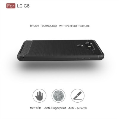 LG G6 (H870) kieto silikono TPU juodas dėklas - nugarėlė / Priedai.lt
