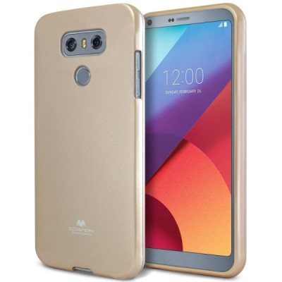 LG G6 (H870) auksinis Mercury kieto silikono (TPU) dėklas / Priedai.lt