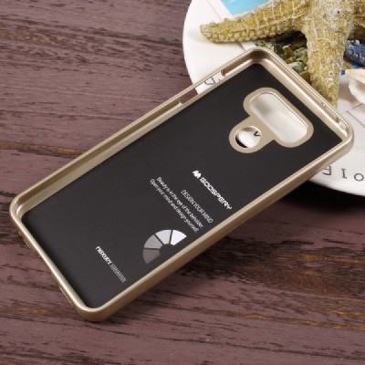 LG G6 (H870) auksinis Mercury kieto silikono (TPU) dėklas / Priedai.lt