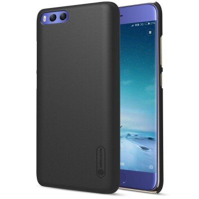 Xiaomi Mi 6 Nillkin Frosted Shield juodas plastikinis dėklas + apsauginė ekrano plėvelė / Priedai.lt
