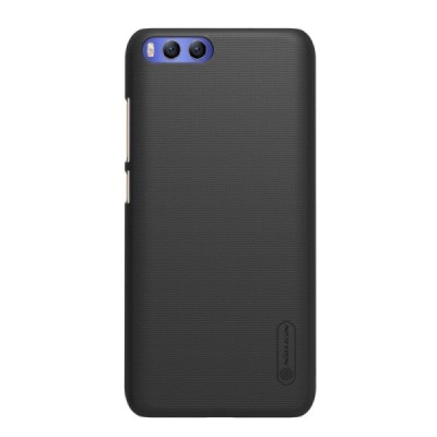 Xiaomi Mi 6 Nillkin Frosted Shield juodas plastikinis dėklas + apsauginė ekrano plėvelė / Priedai.lt