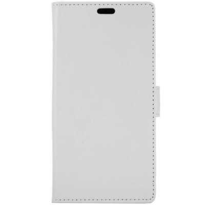 Xiaomi Mi 6 atverčiamas baltas odinis dėklas - piniginė / Priedai.lt