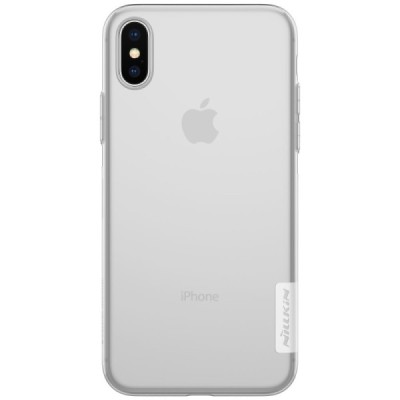 Apple iPhone X (iPhone Xs) Nillkin Nature plonas skaidrus (permatomas) silikoninis TPU bespalvis dėklas / Priedai.lt