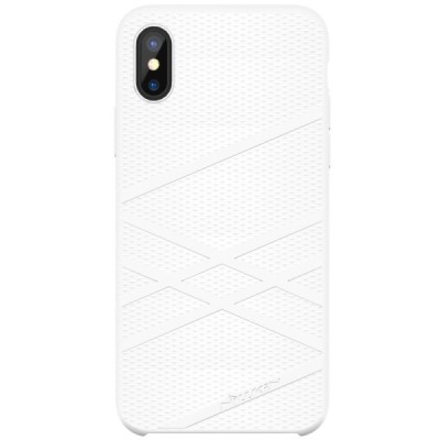 Nillkin Flex Apple iPhone X (iPhone Xs) baltas kieto silikono dėklas / Priedai.lt