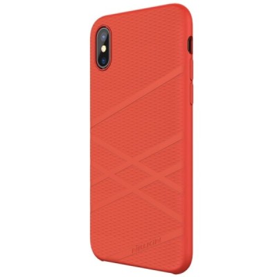 Nillkin Flex Apple iPhone X (iPhone Xs) raudonas kieto silikono dėklas / Priedai.lt