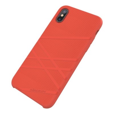 Nillkin Flex Apple iPhone X (iPhone Xs) raudonas kieto silikono dėklas / Priedai.lt