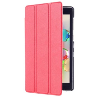 Asus ZenPad C 7.0 (Z170C) atverčiamas raudonas odinis dėklas - knygutė / Priedai.lt