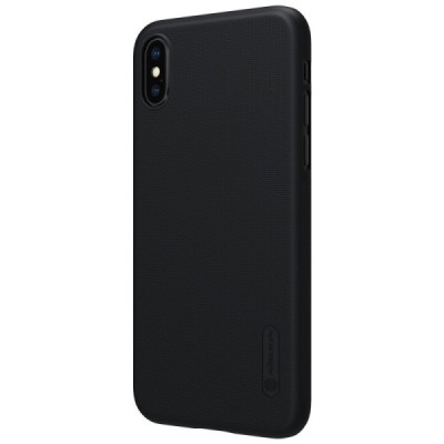 Nillkin Super Frosted Shield Apple iPhone X (iPhone Xs) juodas plastikinis dėklas | Priedai.lt