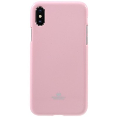Apple iPhone X (iPhone Xs) Mercury šviesiai rožinis kieto silikono TPU dėklas - nugarėlė / Priedai.lt
