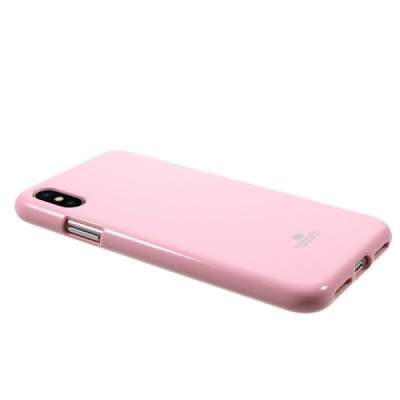 Apple iPhone X (iPhone Xs) Mercury šviesiai rožinis kieto silikono TPU dėklas - nugarėlė / Priedai.lt