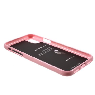 Apple iPhone X (iPhone Xs) Mercury šviesiai rožinis kieto silikono TPU dėklas - nugarėlė / Priedai.lt