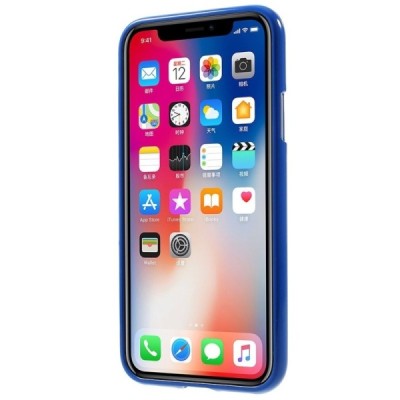 Apple iPhone X (iPhone Xs) Mercury tamsiai mėlynas kieto silikono TPU dėklas - nugarėlė / Priedai.lt