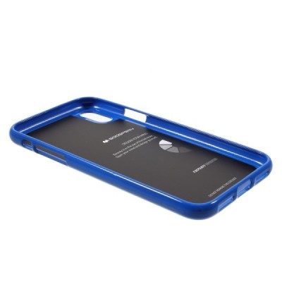 Apple iPhone X (iPhone Xs) Mercury tamsiai mėlynas kieto silikono TPU dėklas - nugarėlė / Priedai.lt
