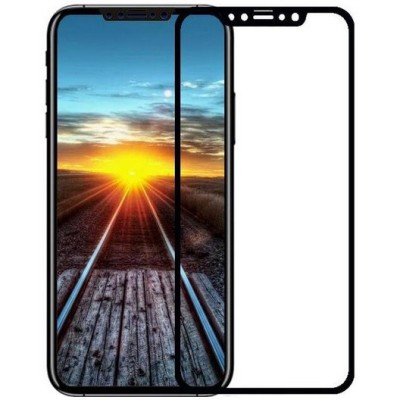Apple iPhone X (iPhone Xs, 11 Pro) „Devia“ 9H Tempered Glass sustiprintos apsaugos juodas pilnai dengiantis apsauginis ekrano st