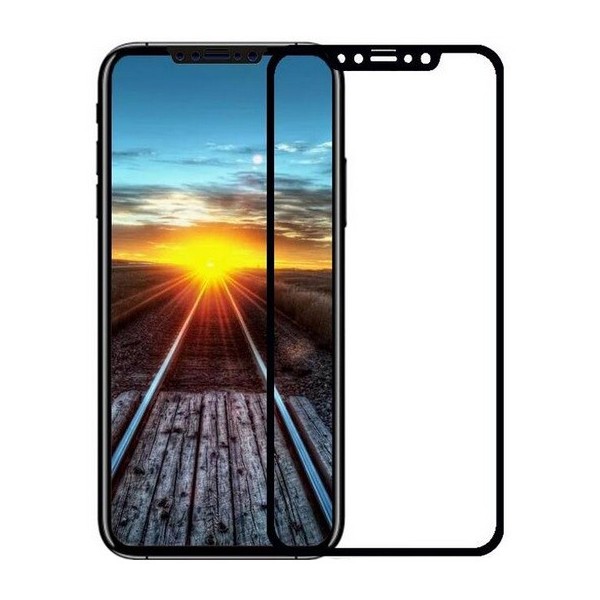 „Devia“ 9H Tempered Glass apsauginis ekrano stiklas 0.18 mm - juodas + nugarėlės plėvelė (iPhone X / Xs / 11 Pro)
