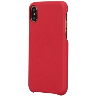 „Lenuo“ Soft Slim serijos Apple iPhone X (iPhone Xs) raudonas odinis dėklas - nugarėlė / Priedai.lt