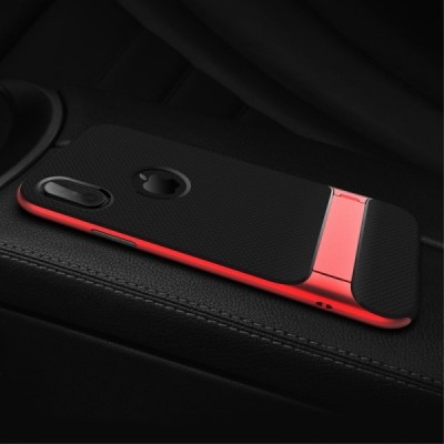 „Rock“ Royce Kickstand sustiprintos apsaugos Apple iPhone X (iPhone Xs) raudonas kieto silikono (TPU) ir plastiko dėklas / Pried