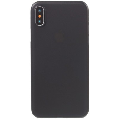 Ploniausias pasaulyje plastikinis skaidrus Apple iPhone X (iPhone Xs) juodas dėklas - nugarėlė / Priedai.lt