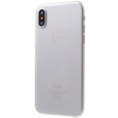 Ploniausias pasaulyje plastikinis skaidrus Apple iPhone X (iPhone Xs) pilkas dėklas - nugarėlė / Priedai.lt