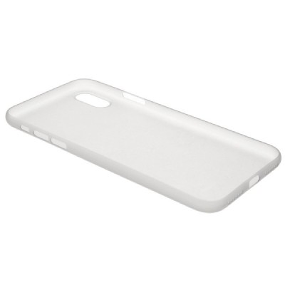 Ploniausias pasaulyje plastikinis skaidrus Apple iPhone X (iPhone Xs) pilkas dėklas - nugarėlė / Priedai.lt