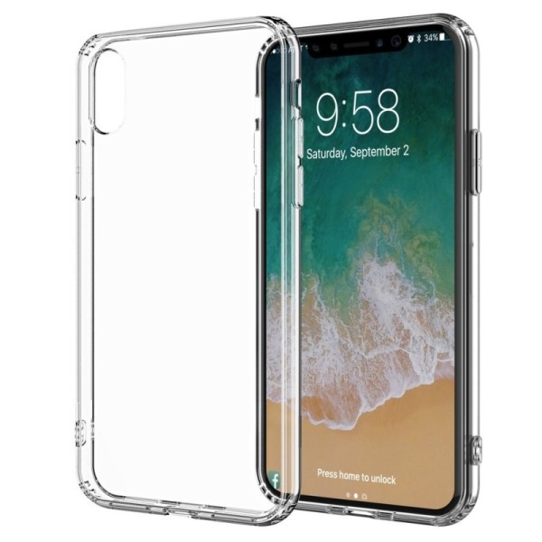 Kieto silikono (TPU) dėklas - skaidrus (iPhone X / Xs)