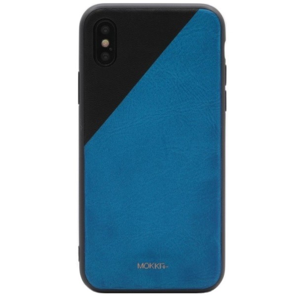 „MOKKA“ Bevel Pattern dėklas - mėlynas / juodas (iPhone X / Xs)
