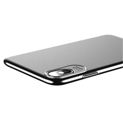 „USAMS“ Jay serijos Apple iPhone X (iPhone Xs) sidabrinis plastikinis dėklas - nugarėlė / Priedai.lt