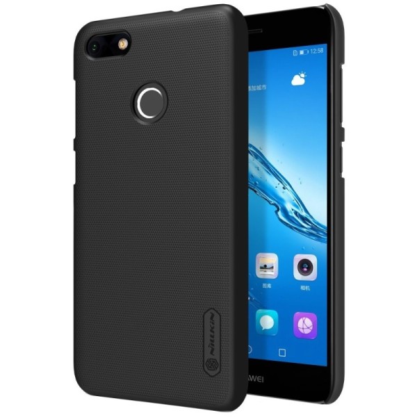 „Nillkin“ Frosted Shield dėklas - juodas + apsauginė ekrano plėvelė (P9 Lite Mini)