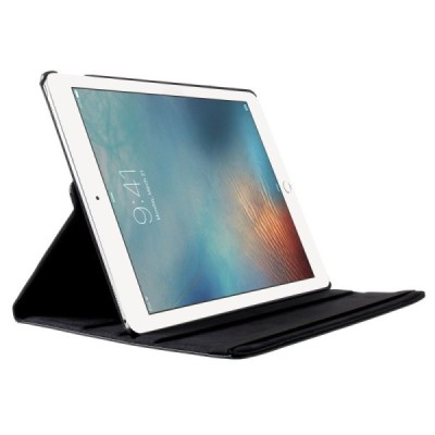 Apple iPad Pro 12.9" 2017 atverčiamas, sukamas 360 laipsnių, juodas odinis dėklas - stovas / Priedai.lt