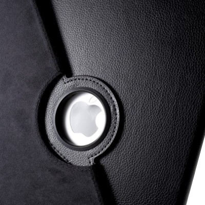 Apple iPad Pro 12.9" 2017 atverčiamas, sukamas 360 laipsnių, juodas odinis dėklas - stovas / Priedai.lt